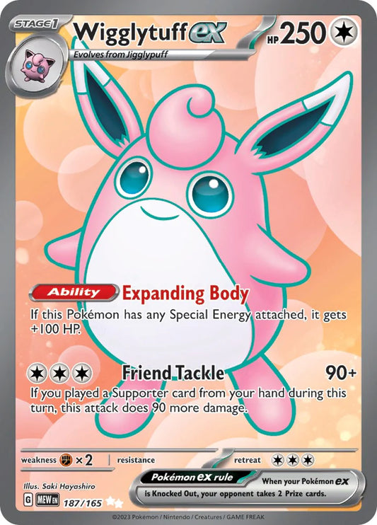 WIGGLYTUFF EX (187/165) [SCARLET & VIOLET: 151]