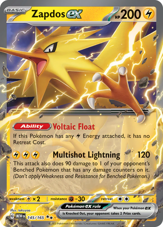 ZAPDOS EX (145/165) [SCARLET & VIOLET: 151
