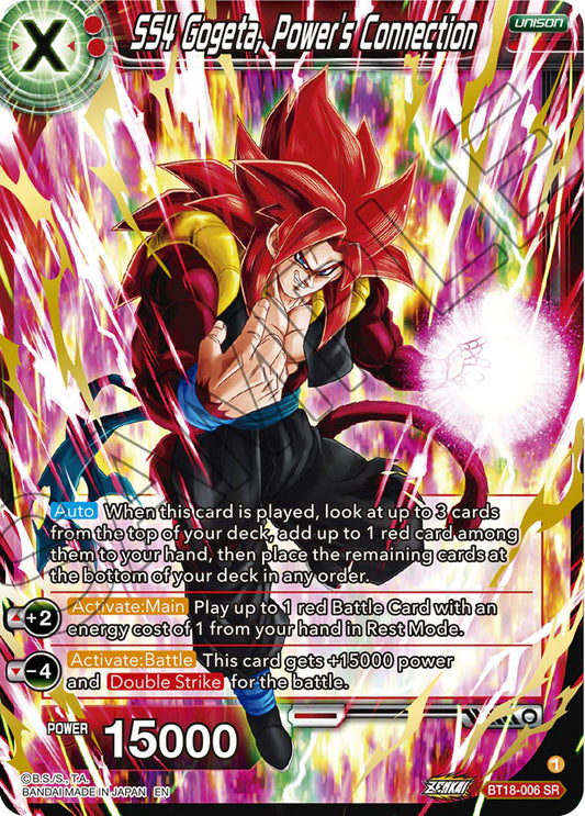 BT18-006 - SS4 Gogeta, Power's Connection - Super Rare