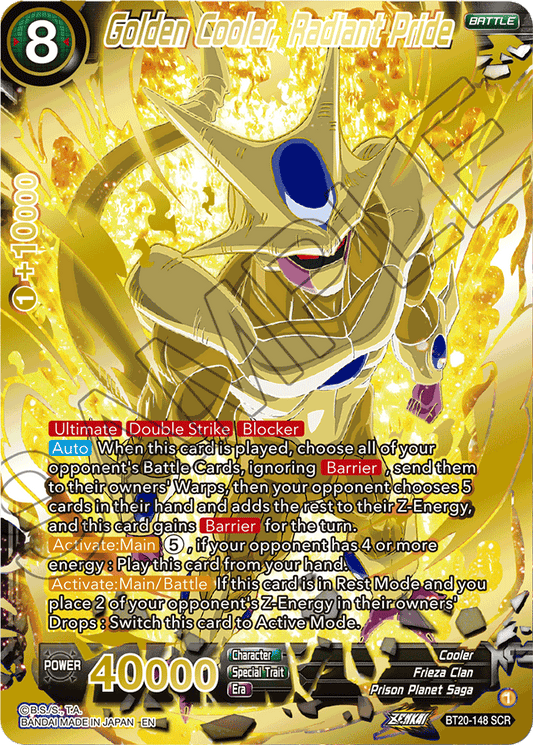 BT20-148 - Golden Cooler, Radiant Pride - Secret Rare