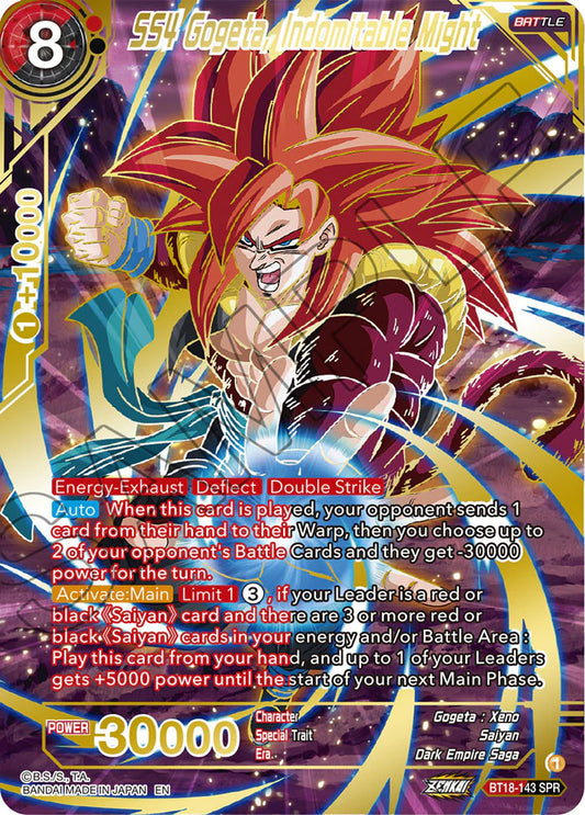 BT18-143 - SS4 Gogeta, Indomitable Might - Special Rare