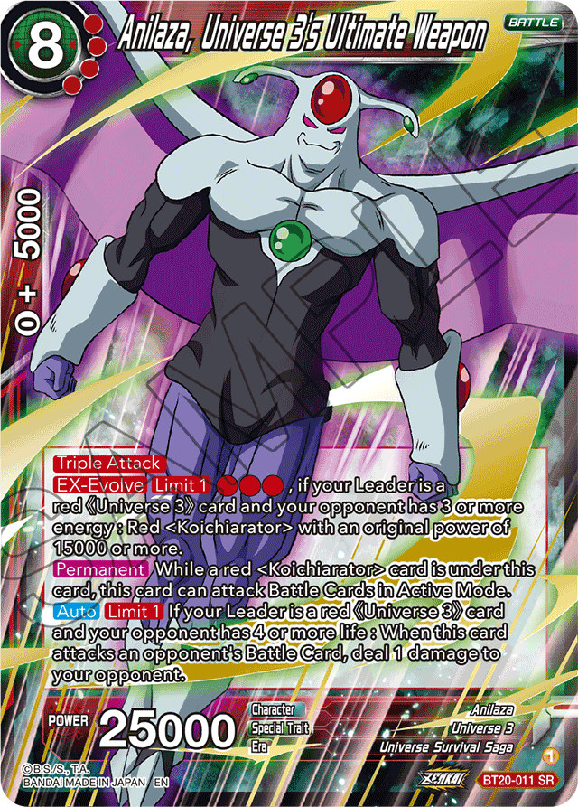 BT20-011 - Anilaza, Universe 3's Ultimate Weapon - Super Rare