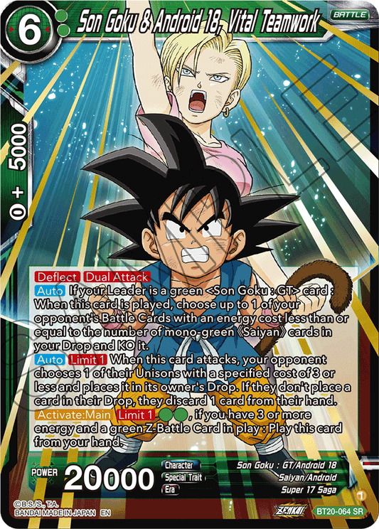BT20-064 - Son Goku & Android 18, Vital Teamwork - Super Rare