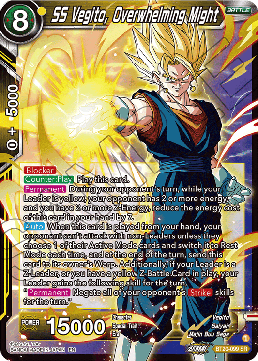 BT20-099 - SS Vegito, Overwhelming Might - Super Rare
