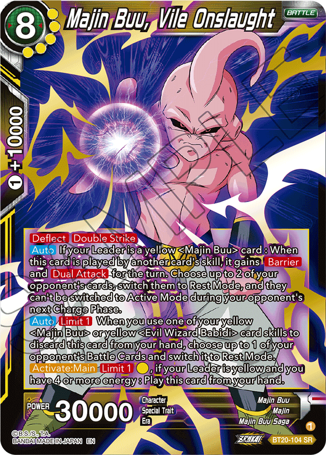 BT20-104 - Majin Buu, Vile Onslaught - Super Rare
