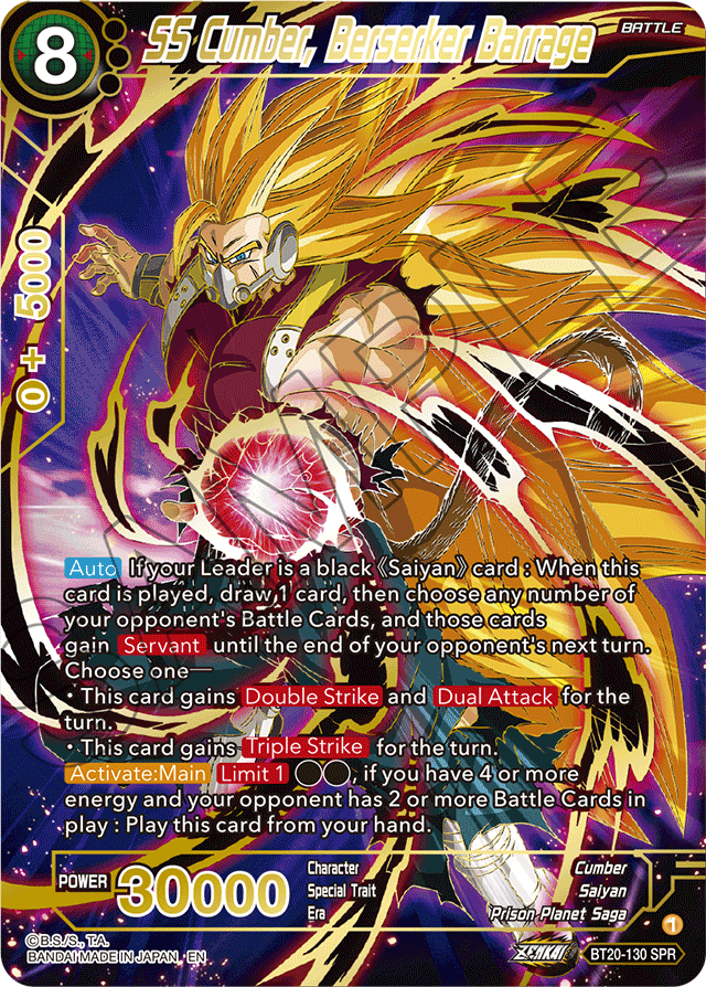 BT20-130 - SS Cumber, Berserker Barrage - Special Rare