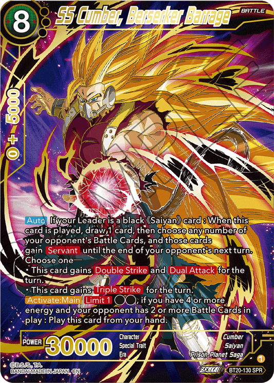 BT20-130 - SS Cumber, Berserker Barrage - Special Rare