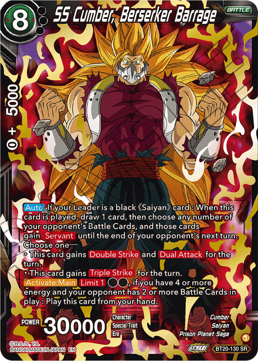 BT20-130 - SS Cumber, Berserker Barrage - Super Rare